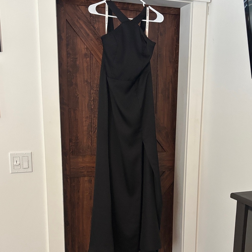 JJs House Black Satin Maxi Dress
